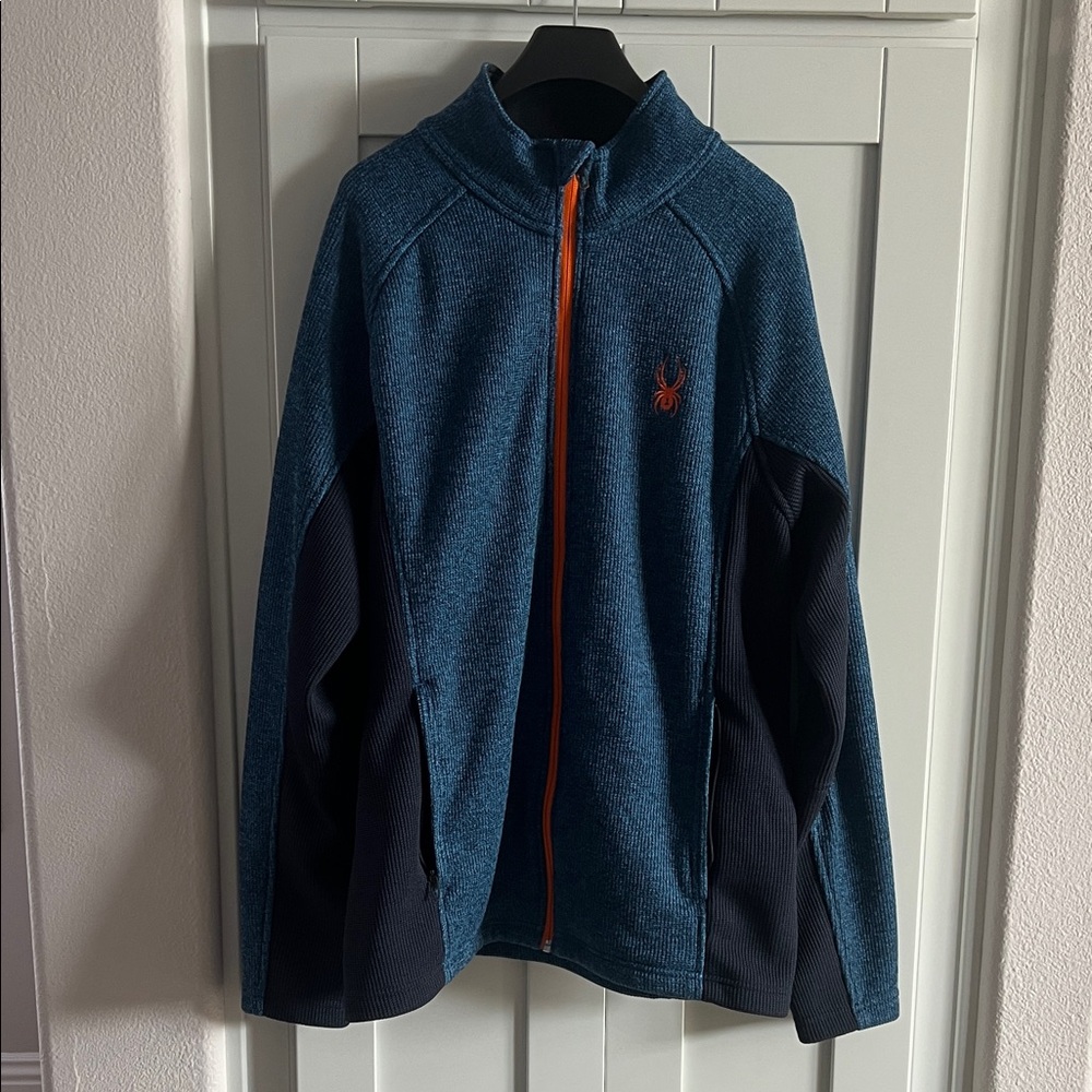 Spyder Kids Navy and Black Puffer Jacket